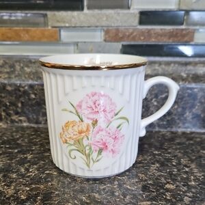 Original Czechoslovakia Month Mug January Carnation